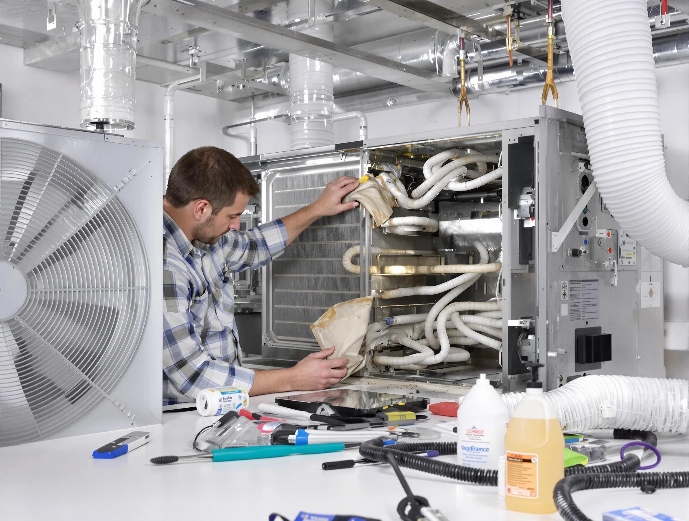 Lilburn Air Duct Cleaning specialist performing precision AC coil cleaning in Lilburn