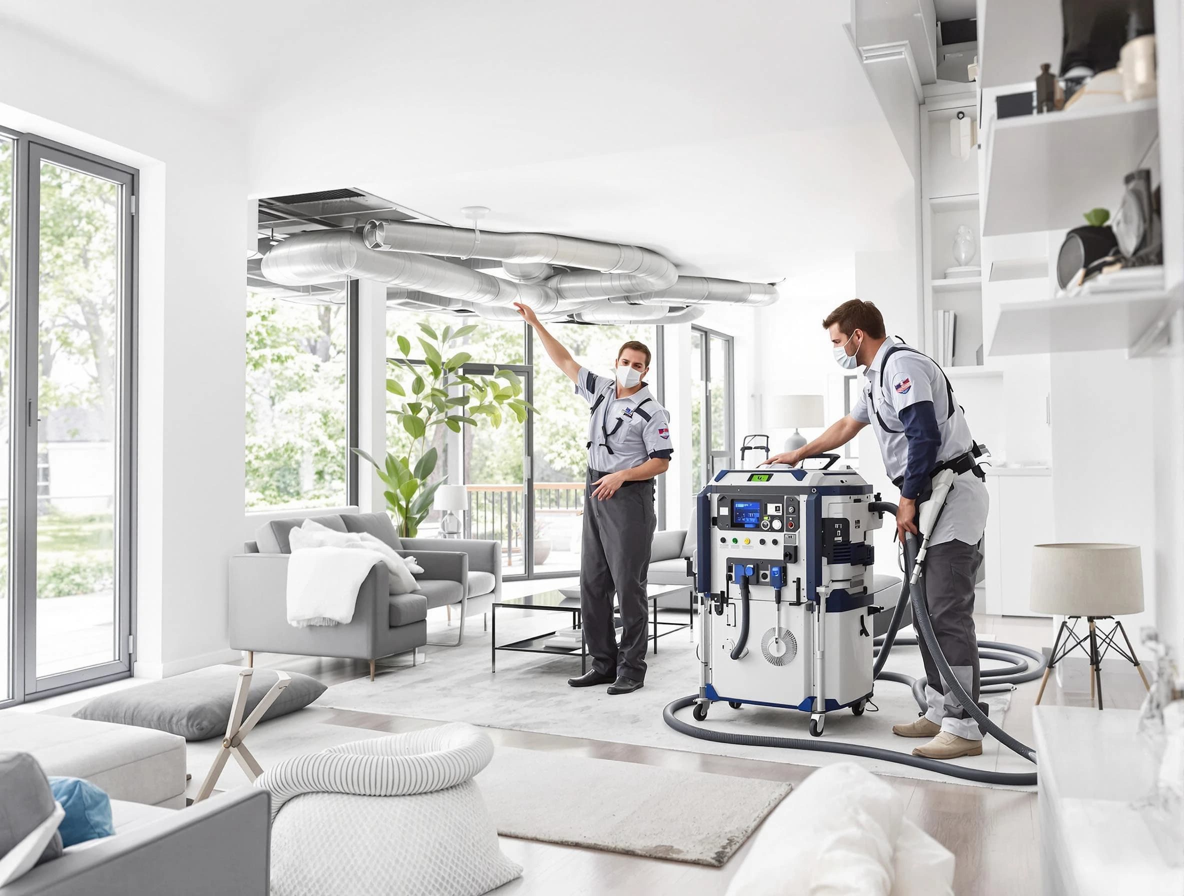 Lilburn Air Duct Cleaning professional conducting pure air duct cleaning with state-of-the-art equipment in Lilburn